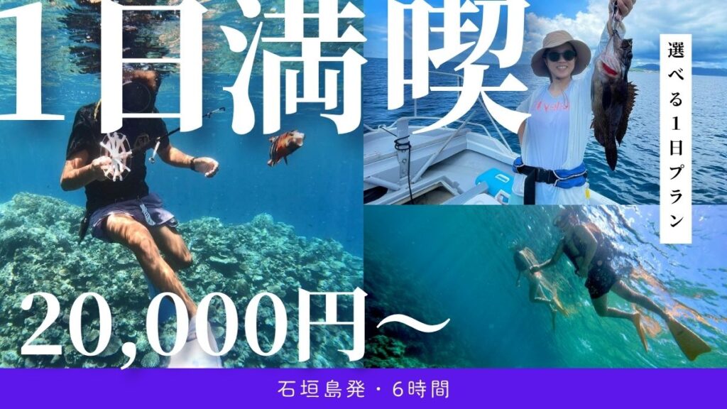 1日貸し切り釣りとシュノーケリングツアーの詳細情報